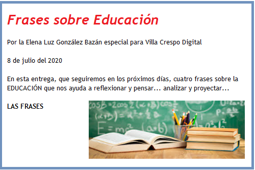 FRASES SOBRE EDUCACION